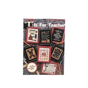 T is for Teacher Cross Stitch Pattern Leisure Arts Leaflet 2412